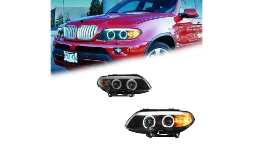 Фары передние LED с ходовыми огнями для BMW X5 E53 (2004-2006), комплект, комплект, FT Carlight Carlight — фото 1