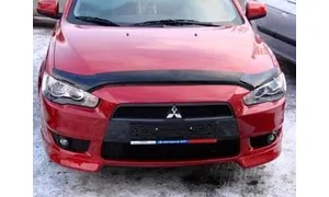 Дефлектор капота темный MITSUBISHI LANCER 2007-, NLD.SMILAN0712 / Митсубиси Лансер — фото 1
