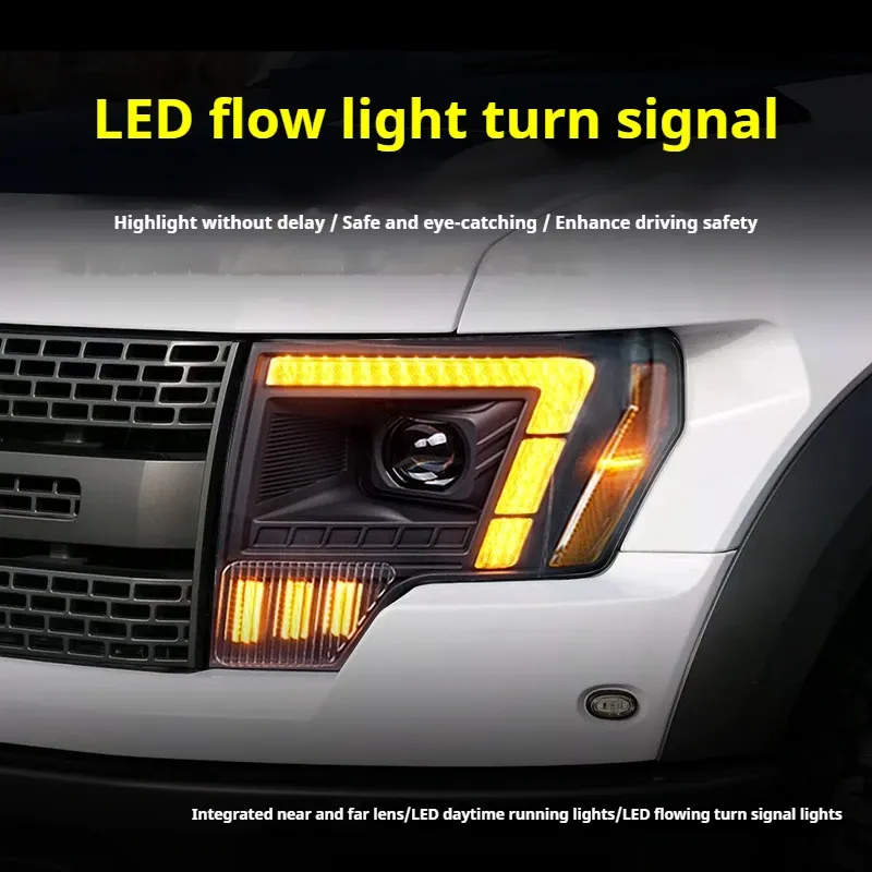 Фары передние LED с ходовыми огнями для Ford Raptor F-150 (2008-2014), комплект, комплект, FT Carlight Carlight — фото 3