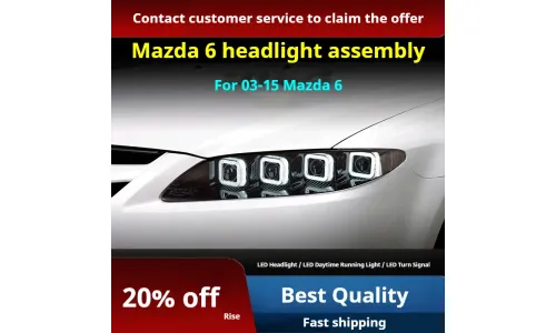 Фары передние LED с ходовыми огнями для Mazda 6 (2003-2015), комплект, комплект, FT Carlight Carlight — фото 2
