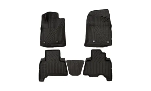 Коврики KVEST 3D в салон подходят для LEXUS GX, 2013-, 5шт. (полиуретан, черный, серый) / Лексус GХ — фото 1