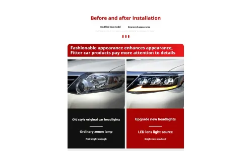 Фары LED проектор 3-глазные ДХО для Toyota Fortuner (2011-2015), комплект, комплект, FT Carlight Carlight — фото 7