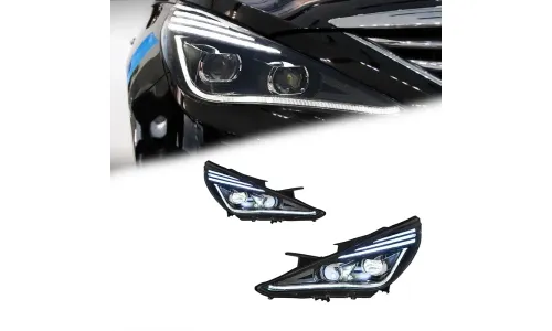 Фары передние LED с ходовыми огнями для Hyundai Sonata (2011-2015), комплект, комплект, FT Carlight Carlight — фото 1