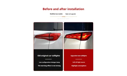 Задние LED-фонари динамический поворотник для Buick GL8 ES (2017-2019), комплект, комплект, FT Carlight Carlight — фото 7
