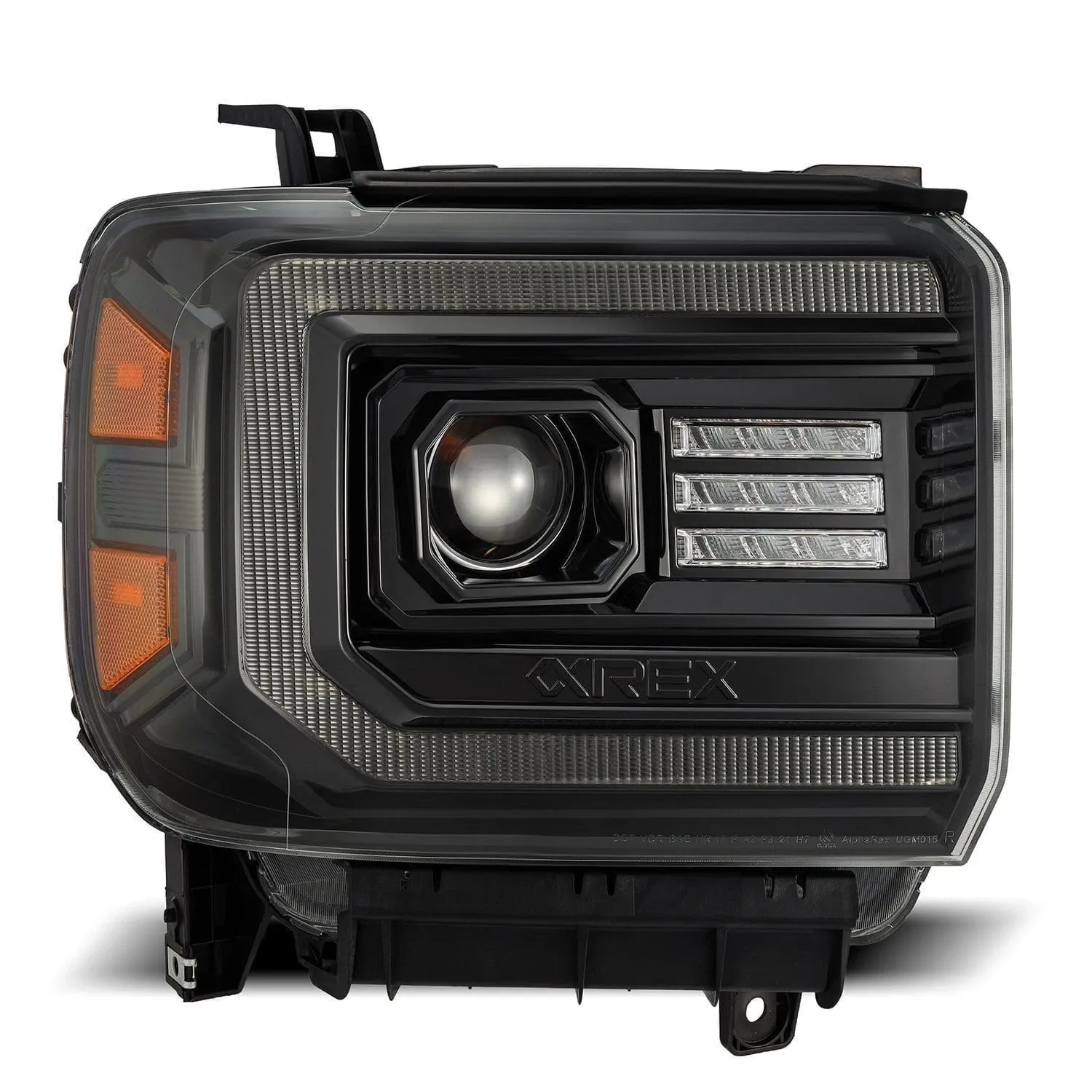 Фары светодиодные Alpha-Black LUXX для GMC Sierra 1500/2500/3500 2015–2018, AlphaRex — фото 2