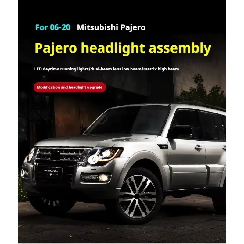 Фары передние LED с ходовыми огнями для Mitsubishi Pajero V93/V97/V87 (2006-2021), комплект, комплект, FT Carlight Carlight — фото 4