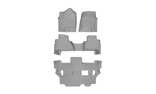 Ковры салона Floorliners HP, 1-2-3 ряд Cadillac Escalade 2015-2020, серый, Weathertech — фото 1