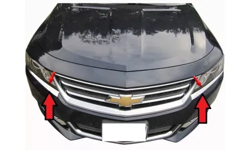 ПОДХОДИТ CHEVY IMPALA 2014-2020 ПОЛИРОВАННЫЙ ИЗ НЕРЖАВЕЮЩЕЙ СТАЛИ ХРОМ НИЖНЯЯ ОТДЕЛКА ФАРЫ 2ШТ — фото 1