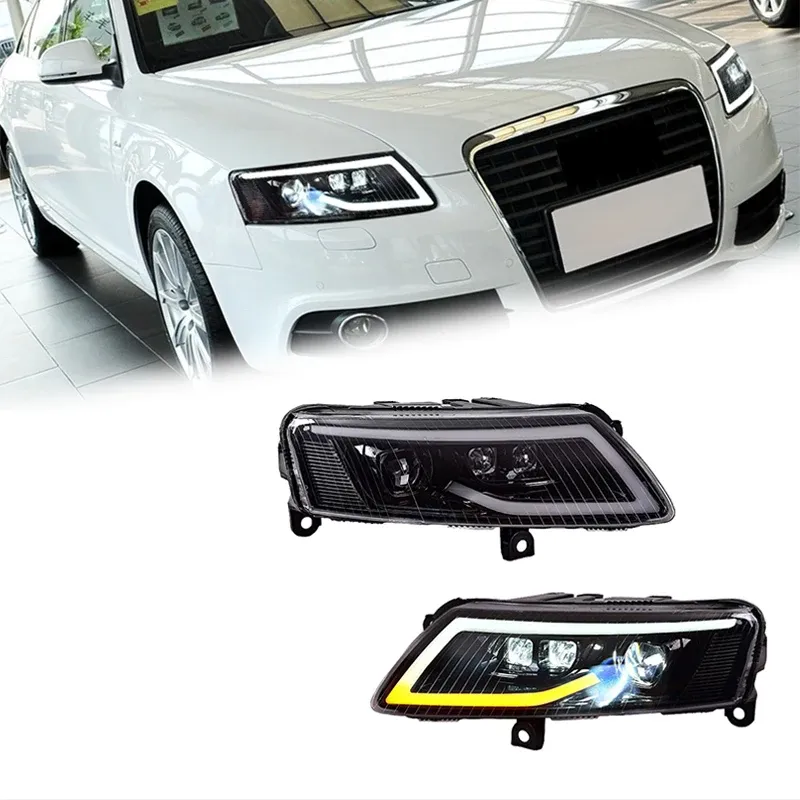 Фары Full LED проектор ДХО для Audi A6 C6 (2005-2011), комплект, комплект, FT Carlight Carlight — фото 1