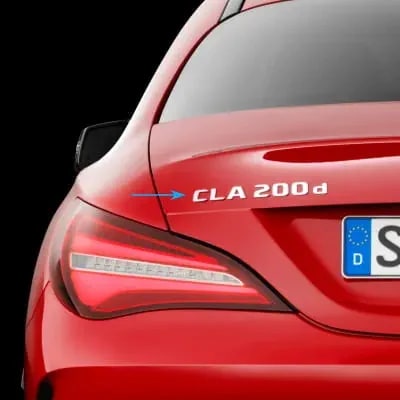 Шильдик CLA 180d Mercedes-Benz CLA C117, хромированный — фото 1