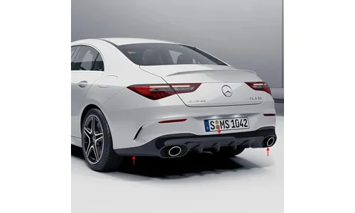 Задний диффузор CLA 35 AMG для Mercedes-Benz CLA C118/X118, хром — фото 1