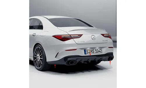 Задний диффузор CLA 35 AMG для Mercedes-Benz CLA C118/X118, Night Package — фото 1