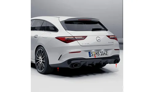 Задний диффузор CLA 35 AMG для Mercedes-Benz CLA C118/X118, Night Package — фото 2