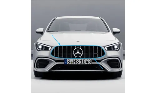 Решетка Panamericana CLA 45 AMG Mercedes-Benz CLA C118/X118, хромированные ламели — фото 1