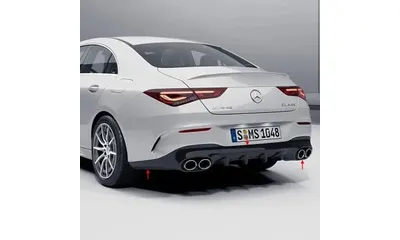 Задний диффузор CLA 45 S AMG хромированные насадки для Mercedes-Benz CLA C118/X118 — фото 1