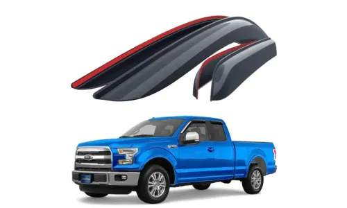 Дефлекторы боковых окон 2015-2024 Ford F-150 SuperCab, накладные, GoodYear — фото 1
