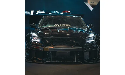 Фары проекторные светодиодные Alpha-Black Nova для Nissan GT-R R35 2009–2024, AlphaRex — фото 4