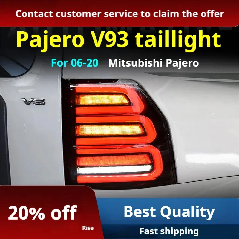Задние LED-фонари динамический поворотник для Mitsubishi Pajero (2006-2020), комплект, комплект, FT Carlight Carlight — фото 3
