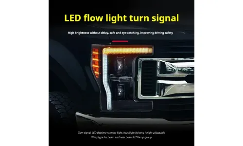 Фары передние LED с ходовыми огнями для Ford F-250 (2017-2019), комплект, комплект, FT Carlight Carlight — фото 3