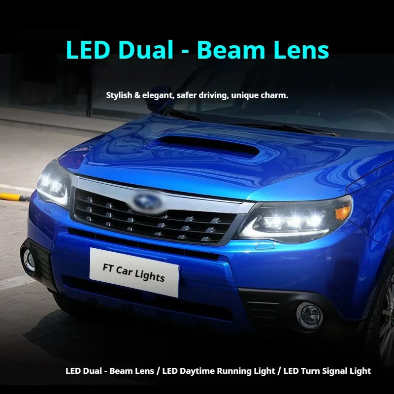Фары передние LED с ходовыми огнями для Subaru Forester (2008-2012), комплект, комплект, FT Carlight Carlight — фото 4