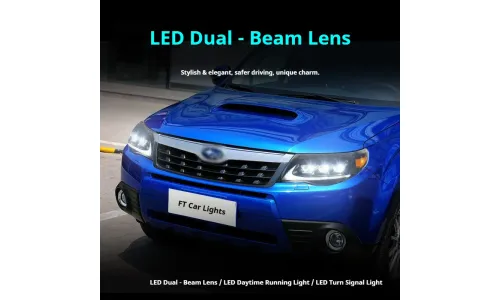 Фары передние LED с ходовыми огнями для Subaru Forester (2008-2012), комплект, комплект, FT Carlight Carlight — фото 4