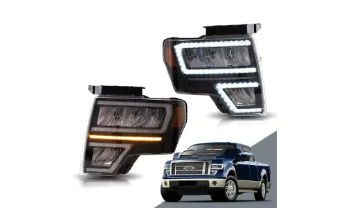 Фары передние LED с ходовыми огнями для Ford Raptor F-150 (2009-2014), комплект, комплект, FT Carlight Carlight — фото 1