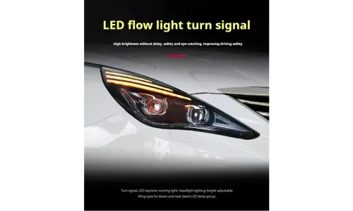 Фары передние LED с ходовыми огнями для Hyundai Sonata (2011-2015), комплект, комплект, FT Carlight Carlight — фото 3