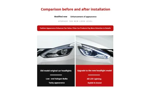 Фары передние LED с ходовыми огнями для Nissan Sylphy / Sentra (2016-2022), комплект, комплект, FT Carlight Carlight — фото 7