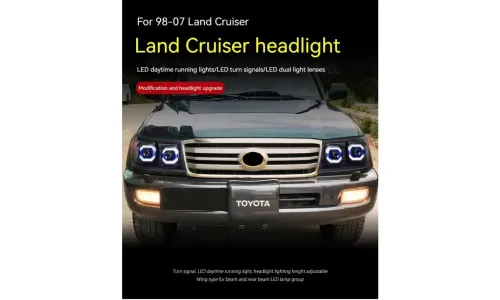 Фары передние LED с ходовыми огнями для Toyota Land Cruiser 100 (1998-2007), комплект, комплект, FT Carlight Carlight — фото 4