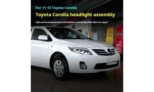 Фары передние LED с ходовыми огнями для Toyota Corolla (2011-2013), комплект, комплект, FT Carlight Carlight — фото 3