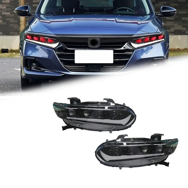 Фары передние LED с ходовыми огнями для Honda Accord 10 (2018-2023), комплект, комплект, FT Carlight Carlight — фото 1