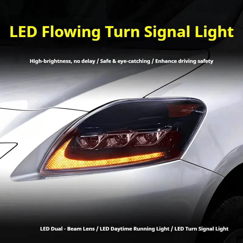 Фары передние LED с ходовыми огнями для Toyota Vios (2008-2013), комплект, комплект, FT Carlight Carlight — фото 3