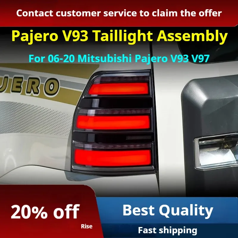 Задние LED-фонари динамический поворотник для Mitsubishi Pajero V93/V97 (2006-2020), комплект, комплект, FT Carlight Carlight — фото 2