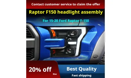 Фары передние LED с ходовыми огнями для Ford Raptor F-150 (2015-2020), комплект, комплект, FT Carlight Carlight — фото 2