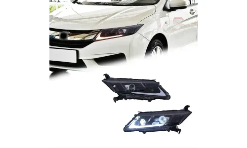 Фары передние LED с ходовыми огнями для Honda City (2015-2022), комплект, комплект, FT Carlight Carlight — фото 1