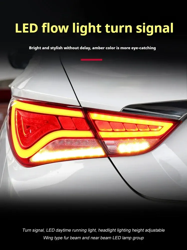 Задние LED-фонари динамический поворотник для Hyundai Sonata (2011-2015), комплект, комплект, FT Carlight Carlight — фото 4