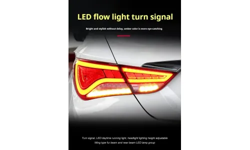Задние LED-фонари динамический поворотник для Hyundai Sonata (2011-2015), комплект, комплект, FT Carlight Carlight — фото 4