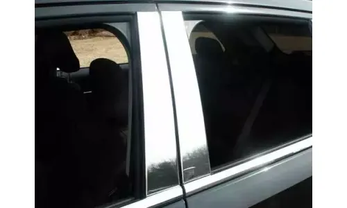 Накладки стоек дверей из нержавеющей стали 4 шт отделка двери QAA для Ford Edge 2007-2014 — фото 1