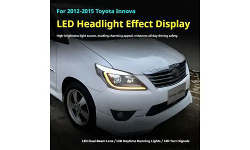 Фары передние LED с ходовыми огнями для Toyota Innova (2012-2015), комплект, комплект, FT Carlight Carlight — фото 5