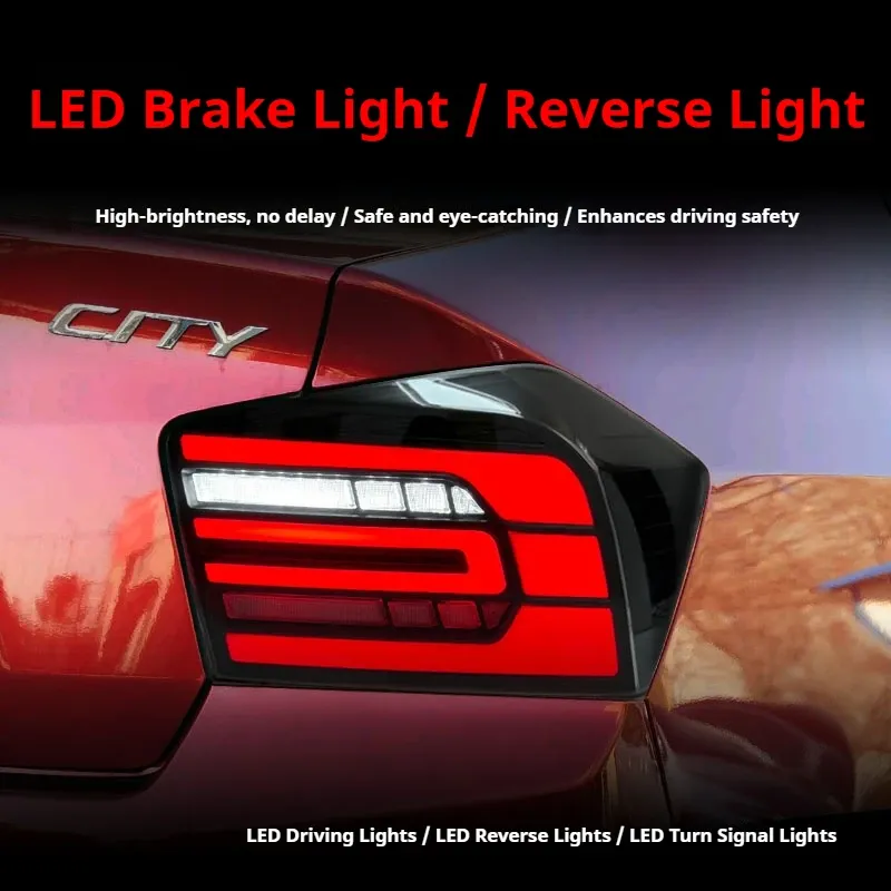 Задние LED-фонари динамический поворотник для Honda City (2008-2014), комплект, комплект, FT Carlight Carlight — фото 4
