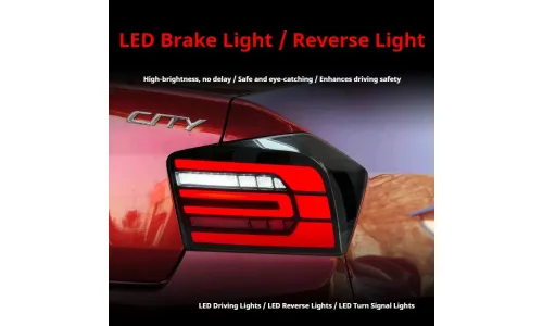 Задние LED-фонари динамический поворотник для Honda City (2008-2014), комплект, комплект, FT Carlight Carlight — фото 4