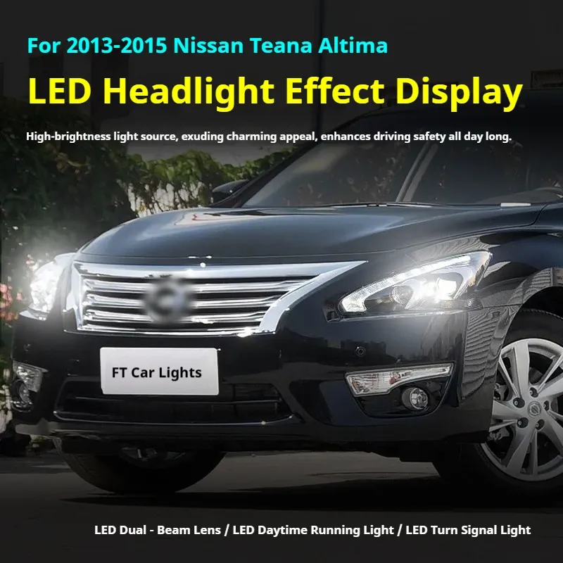 Фары передние LED с ходовыми огнями для Nissan Teana/Altima (2013-2015), комплект, комплект, FT Carlight Carlight — фото 5