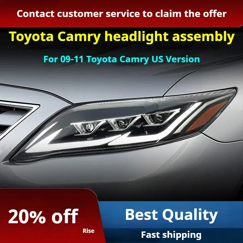 Фары передние LED с ходовыми огнями для Toyota Camry V40 (2009-2011), комплект, комплект, FT Carlight Carlight — фото 2