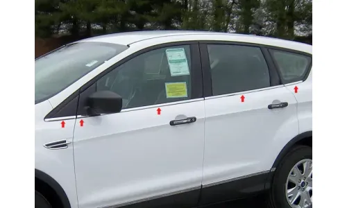 Накладки на молдинги окон из нержавеющей стали 10 шт. для Ford Escape 2013-2019 | WS53360 — фото 1