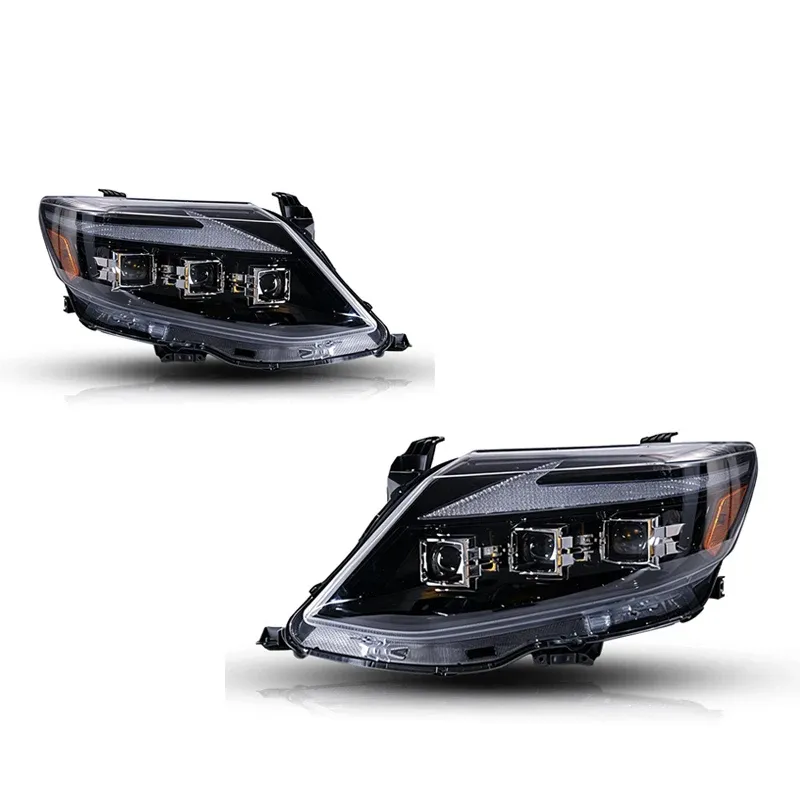 Фары передние LED с ходовыми огнями для Toyota Fortuner (2011-2015), комплект, комплект, FT Carlight Carlight — фото 6