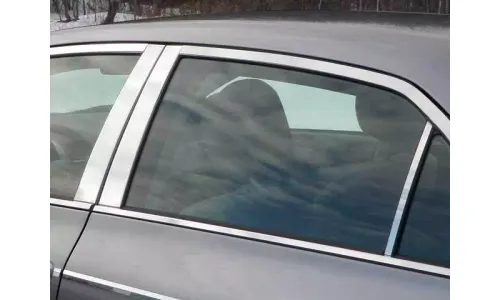 Накладки стоек дверей из нержавеющей стали 6 шт отделка окон QAA для Toyota Corolla 2009-2013 — фото 1