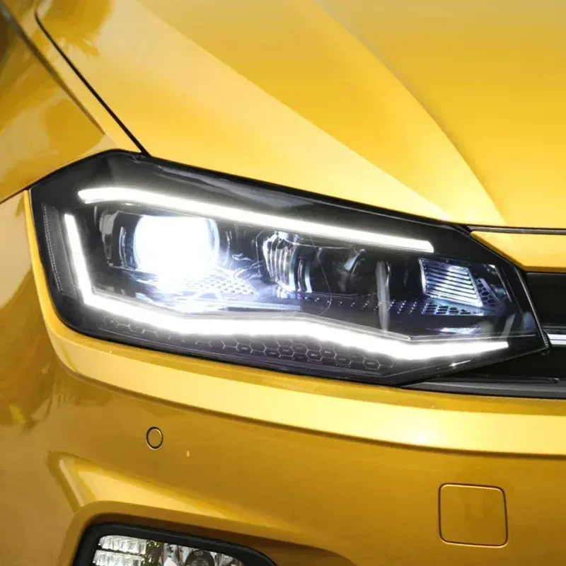 Фары передние LED с ходовыми огнями для VW Polo (2019-2022), комплект, комплект, FT Carlight Carlight — фото 4