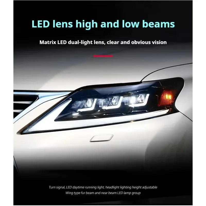 Фары передние LED с ходовыми огнями для Lexus RX270 (2009-2015), комплект, комплект, FT Carlight Carlight — фото 4