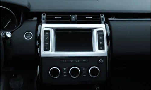 Накладка обрамления центрального монитора Land Rover Discovery 5, матовый хром, вид 1 — фото 1