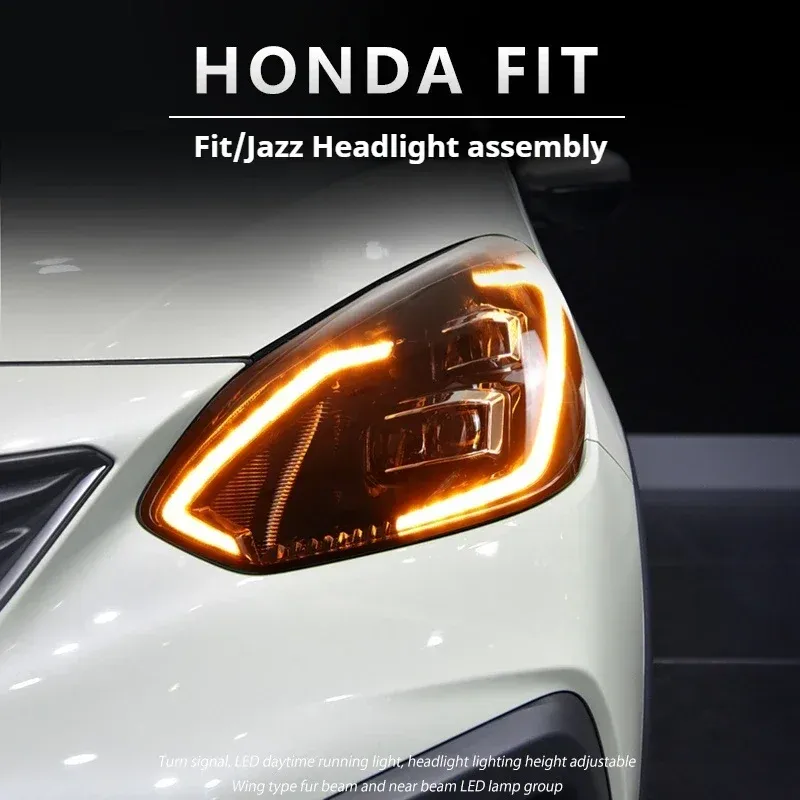 Фары передние LED с ходовыми огнями для Honda Fit Jazz GR9 (2020-2024), комплект, комплект, FT Carlight Carlight — фото 4